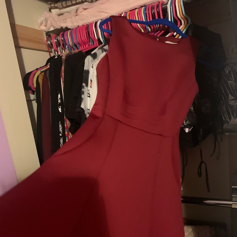 Calvin Klein Red Wine Midi Dress